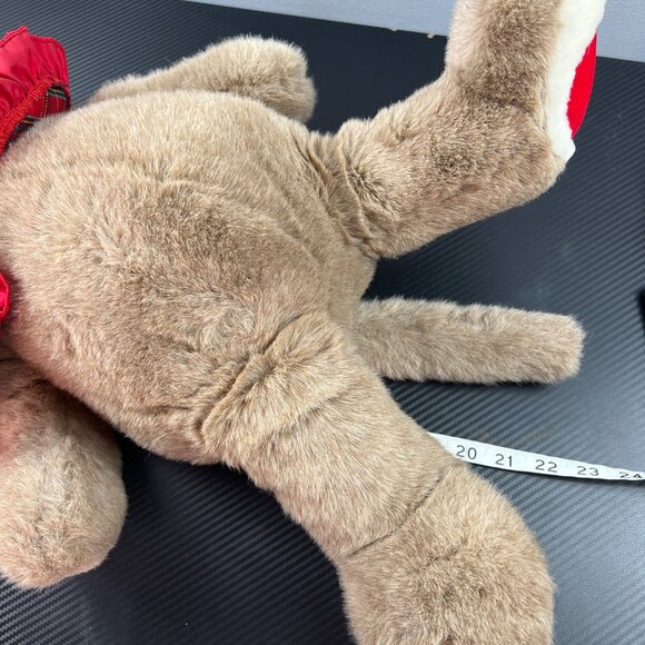 Vintage Holiday Mouse Plush WalMart 1996 Large 22" Plaid Collar Ear Bow - Picture 9 of 10